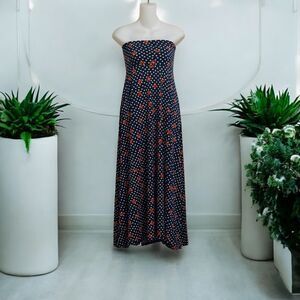 Lularoe Tube Top Dress Polka Dot & Bows Womans Size S Vintage